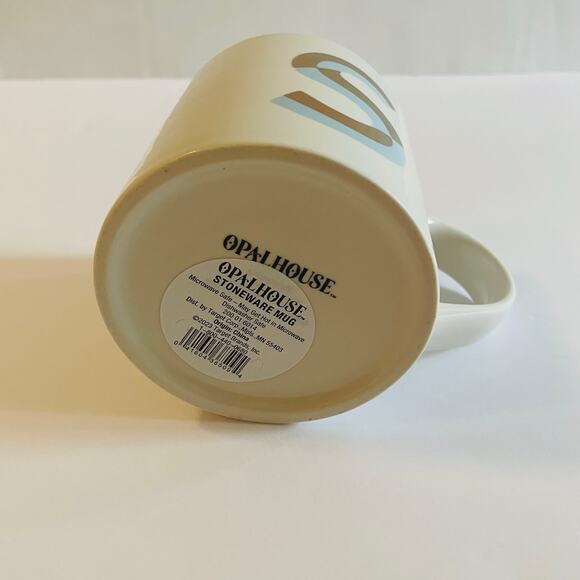 Opalhouse Stoneware Monogram Initial‎ "S" Blue & Rose Gold Coffee Mug 16oz - Picture 4 of 5